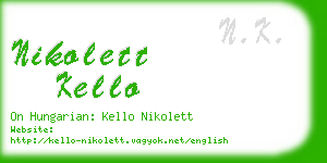 nikolett kello business card